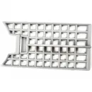 Душевой трап (лоток) Paini Harmony CH550HN 55 см, с решеткой, перфорированный, хром