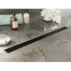 Душевой трап (лоток) Plumberia Selection Modular PSM60NO 60 см, с решеткой, 2 в 1 под плитку, черный матовый