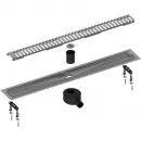 Душевой трап (лоток) Timo Drain System Lines DS230109/00 90 см, с решеткой, перфорированный, хром