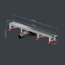 Душевой трап (лоток) Am.Pm MasterFlow W01SC-P11-070-01SB 69,35 см, с решеткой, перфорированный, матовый хром