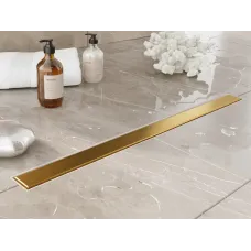 Душевой трап (лоток) Plumberia Selection Modular PSM60OB 60 см, с решеткой, 2 в 1 под плитку, золотой матовый