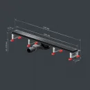 Душевой трап (лоток) Am.Pm MasterFlow W01SC-P11-080-01BM 79,35 см, с решеткой, перфорированный, черный матовый
