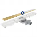 Душевой трап (лоток) Plumberia Selection Modular PSM60OR 60 см, с решеткой, 2 в 1 под плитку, золотой