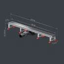 Душевой трап (лоток) Am.Pm MasterFlow W01SC-P11-080-01SB 79,35 см, с решеткой, перфорированный, матовый хром