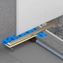 Душевой трап (лоток) Timo Drain System Lines DS230109/17 90 см, с решеткой, перфорированный, золотой матовый