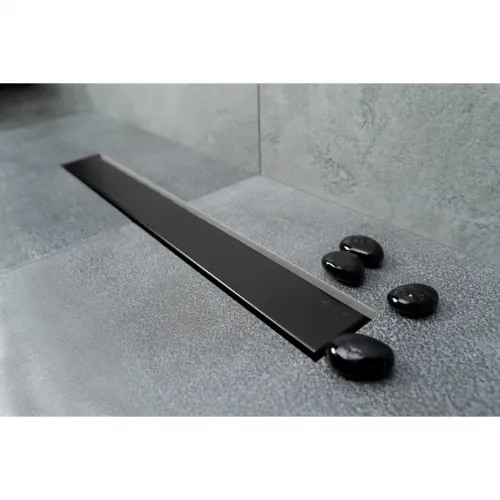 Душевой трап (лоток) Pestan Confluo Frameless Black Matte Line 13701322 85 см, с решеткой, 2 в 1 под плитку, черный матовый