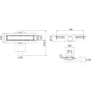 Душевой трап (лоток) Plumberia Selection Modular PSM70NO 70 см, с решеткой, 2 в 1 под плитку, черный матовый