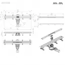 Душевой трап (лоток) Am.Pm MasterFlow W01SC-S11-060-05SB 59,3 см, с решеткой, щелевой, матовый хром