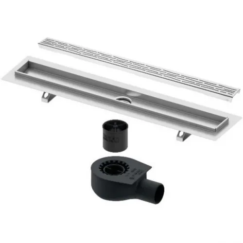 Душевой трап (лоток) Tece TECEdrainline organic 601000 + 650000 + 660016 + 601060 94,3 см, с решеткой, перфорированный, хром