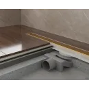 Душевой трап (лоток) Plumberia Selection Modular PSM70OB 70 см, с решеткой, 2 в 1 под плитку, золотой матовый