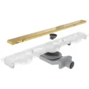 Душевой трап (лоток) Plumberia Selection Modular PSM70OR 70 см, с решеткой, 2 в 1 под плитку, золотой