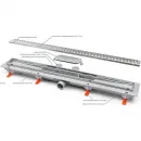 Душевой трап (лоток) Paini Harmony CH650HN 65 см, с решеткой, перфорированный, хром
