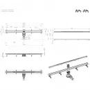 Душевой трап (лоток) Am.Pm MasterFlow W01SC-S11-100-05BM 99,3 см, с решеткой, щелевой, черный матовый