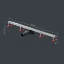 Душевой трап (лоток) Am.Pm MasterFlow W01SC-S11-100-05SB 99,3 см, с решеткой, щелевой, матовый хром