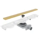 Душевой трап (лоток) Plumberia Selection Modular PSM80OB 80 см, с решеткой, 2 в 1 под плитку, золотой матовый