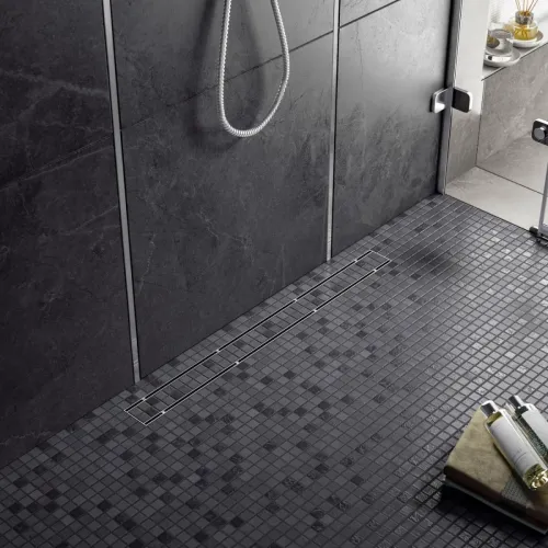Душевой трап (лоток) Timo Drain System Plate DS230207/01 70 см, с решеткой, 2 в 1 под плитку, сатин