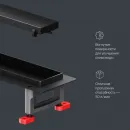 Душевой трап (лоток) Am.Pm MasterFlow W01SC-U11-050-04BM 48,6 см, с решеткой, 2 в 1 под плитку, черный матовый