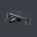 Душевой трап (лоток) Am.Pm MasterFlow W01SC-U11-050-04BM 48,6 см, с решеткой, 2 в 1 под плитку, черный матовый