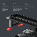 Душевой трап (лоток) Am.Pm MasterFlow W01SC-U11-050-04BM 48,6 см, с решеткой, 2 в 1 под плитку, черный матовый
