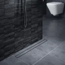 Душевой трап (лоток) Timo Drain System Plate DS230207/03 70 см, с решеткой, 2 в 1 под плитку, черный матовый