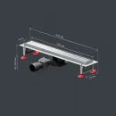 Душевой трап (лоток) Am.Pm MasterFlow W01SC-U11-050-04SB 48,6 см, с решеткой, 2 в 1 под плитку, матовый хром