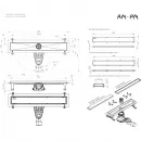 Душевой трап (лоток) Am.Pm MasterFlow W01SC-U11-050-04SB 48,6 см, с решеткой, 2 в 1 под плитку, матовый хром