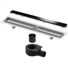 Душевой трап (лоток) Tece TECEdrainline glass 601000 + 650000 + 660016 + 601092 94,3 см, с решеткой, щелевой, черный