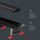 Душевой трап (лоток) Am.Pm MasterFlow W01SC-U11-060-04BM 58,6 см, с решеткой, 2 в 1 под плитку, черный матовый