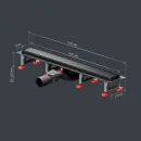 Душевой трап (лоток) Am.Pm MasterFlow W01SC-U11-060-04BM 58,6 см, с решеткой, 2 в 1 под плитку, черный матовый