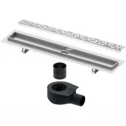 Душевой трап (лоток) Tece TECEdrainline lines 601000 + 650000 + 660016 + 601020 94,3 см, с решеткой, перфорированный, хром