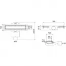 Душевой трап (лоток) Plumberia Selection Modular PSM90NO 90 см, с решеткой, 2 в 1 под плитку, черный матовый