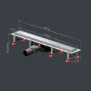 Душевой трап (лоток) Am.Pm MasterFlow W01SC-U11-060-04SB 58,6 см, с решеткой, 2 в 1 под плитку, матовый хром