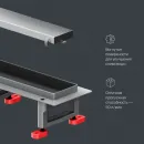 Душевой трап (лоток) Am.Pm MasterFlow W01SC-U11-060-04SB 58,6 см, с решеткой, 2 в 1 под плитку, матовый хром