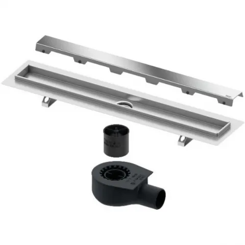 Душевой трап (лоток) Tece TECEdrainline steel II 601000 + 650000 + 660016 + 601082 94,3 см, с решеткой, щелевой, хром