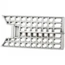 Душевой трап (лоток) Paini Harmony CH750H 75 см, с решеткой, перфорированный, хром