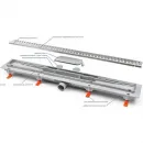 Душевой трап (лоток) Paini Harmony CH750H 75 см, с решеткой, перфорированный, хром