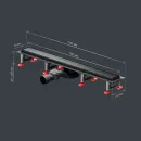 Душевой трап (лоток) Am.Pm MasterFlow W01SC-U11-070-04BM 68,6 см, с решеткой, 2 в 1 под плитку, черный матовый