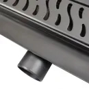 Душевой трап (лоток) Paini Harmony CH750HC 75 см, с решеткой, перфорированный, черный матовый