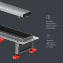 Душевой трап (лоток) Am.Pm MasterFlow W01SC-U11-070-04SB 68,6 см, с решеткой, 2 в 1 под плитку, матовый хром