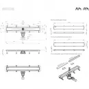 Душевой трап (лоток) Am.Pm MasterFlow W01SC-U11-070-04SB 68,6 см, с решеткой, 2 в 1 под плитку, матовый хром