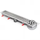 Душевой трап (лоток) Paini Harmony CH750HN 75 см, с решеткой, перфорированный, хром