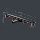 Душевой трап (лоток) Am.Pm MasterFlow W01SC-U11-080-04BM 78,6 см, с решеткой, 2 в 1 под плитку, черный матовый