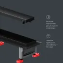Душевой трап (лоток) Am.Pm MasterFlow W01SC-U11-080-04BM 78,6 см, с решеткой, 2 в 1 под плитку, черный матовый