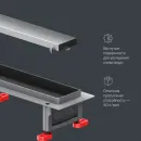 Душевой трап (лоток) Am.Pm MasterFlow W01SC-U11-080-04SB 78,6 см, с решеткой, 2 в 1 под плитку, матовый хром