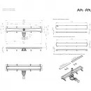 Душевой трап (лоток) Am.Pm MasterFlow W01SC-U11-080-04SB 78,6 см, с решеткой, 2 в 1 под плитку, матовый хром