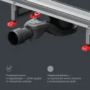 Душевой трап (лоток) Am.Pm MasterFlow W01SC-U11-080-04SB 78,6 см, с решеткой, 2 в 1 под плитку, матовый хром