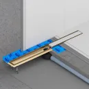 Душевой трап (лоток) Timo Drain System Plate DS230209/17 90 см, с решеткой, 2 в 1 под плитку, золотой матовый