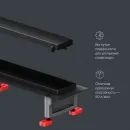Душевой трап (лоток) Am.Pm MasterFlow W01SC-U11-090-04BM 88,6 см, с решеткой, 2 в 1 под плитку, черный матовый