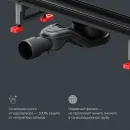 Душевой трап (лоток) Am.Pm MasterFlow W01SC-U11-090-04BM 88,6 см, с решеткой, 2 в 1 под плитку, черный матовый