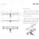 Душевой трап (лоток) Am.Pm MasterFlow W01SC-U11-090-04BM 88,6 см, с решеткой, 2 в 1 под плитку, черный матовый